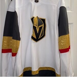 Adidas Men's Las Vegas Knights White and Gold Jersey